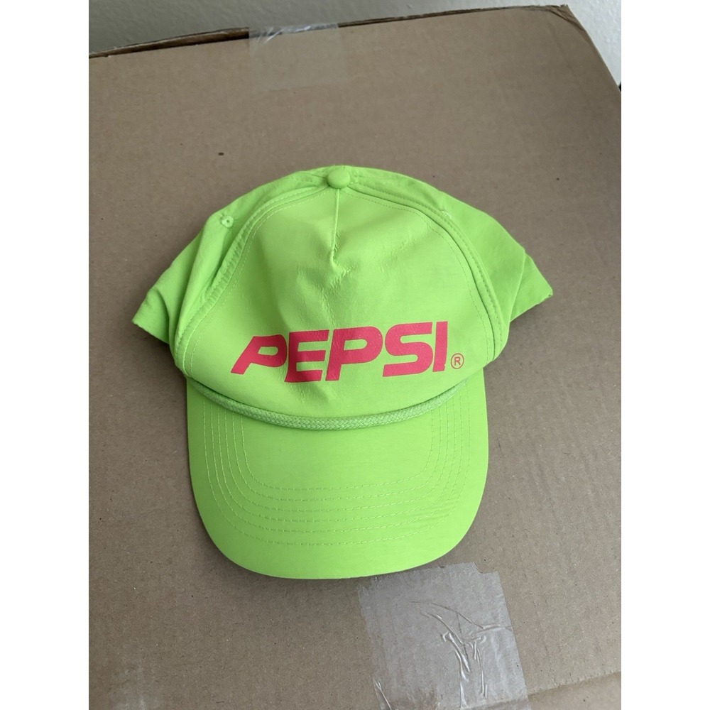 PEPSI Baseball Neon Green Hat Cap Adjustable Snapback 90s Retro Y2K Forever 21